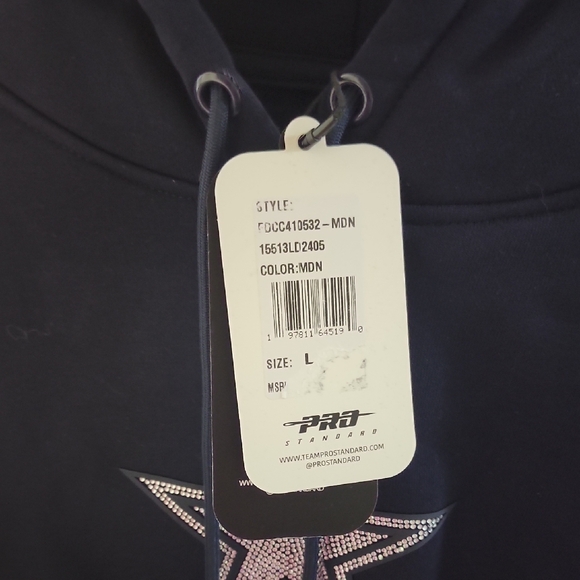 NFL Women's Dark Blue Cropped Hoodie - Picture 3 of 4